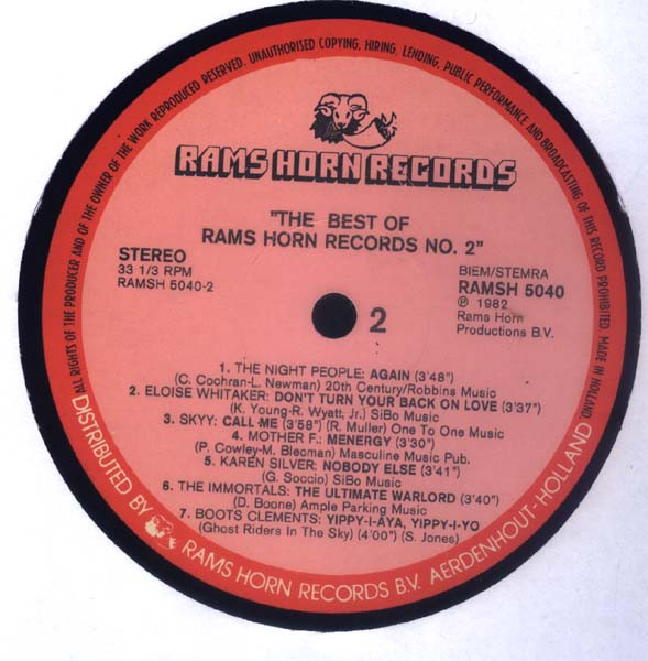 Various ‎– The Best Of Rams Horn Records 2 – Recordsale.nl