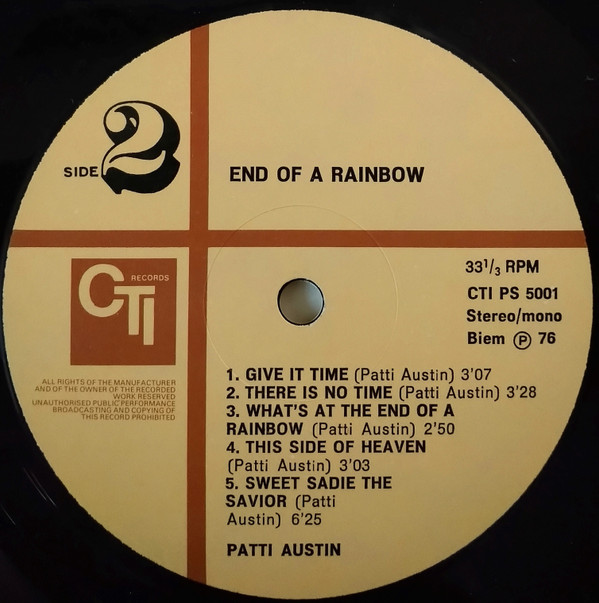 Patti Austin ‎– End Of A Rainbow – Recordsale.nl