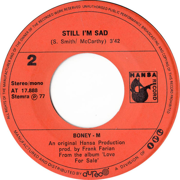 Boney M. – Ma Baker / Still I'm Sad - Afbeelding 4