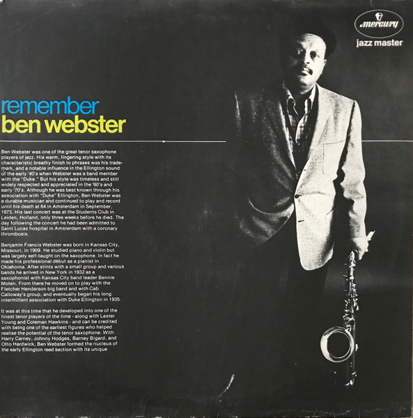 Ben Webster – Remember Ben Webster