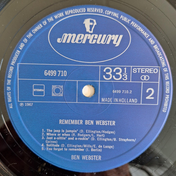 Ben Webster – Remember Ben Webster - Image 4