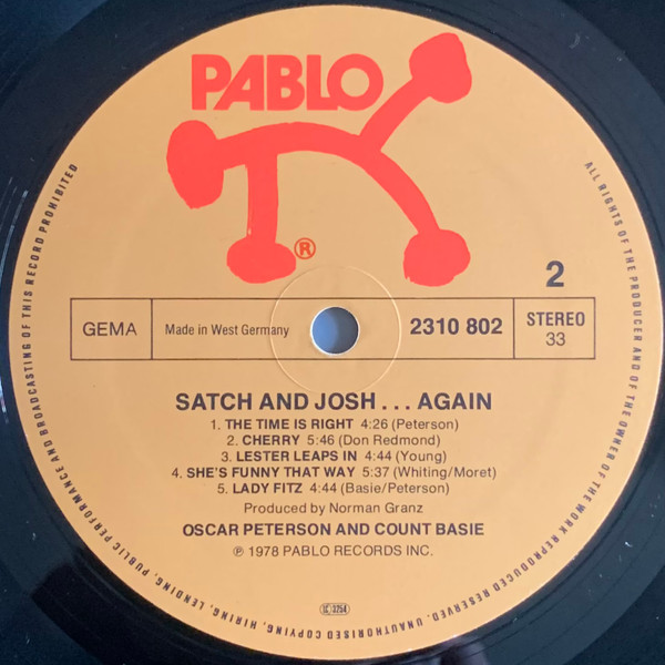 Oscar Peterson, Count Basie – Satch And Josh.....Again - Afbeelding 5
