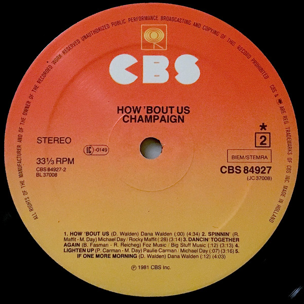 Champaign – How 'Bout Us - Image 4