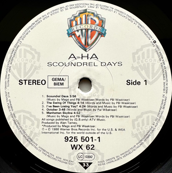 a-ha – Scoundrel Days - Afbeelding 3