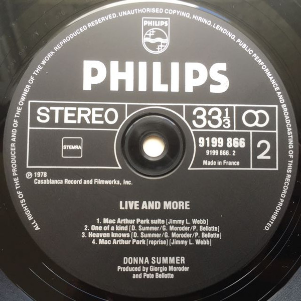 Donna Summer – Live And More - Afbeelding 7