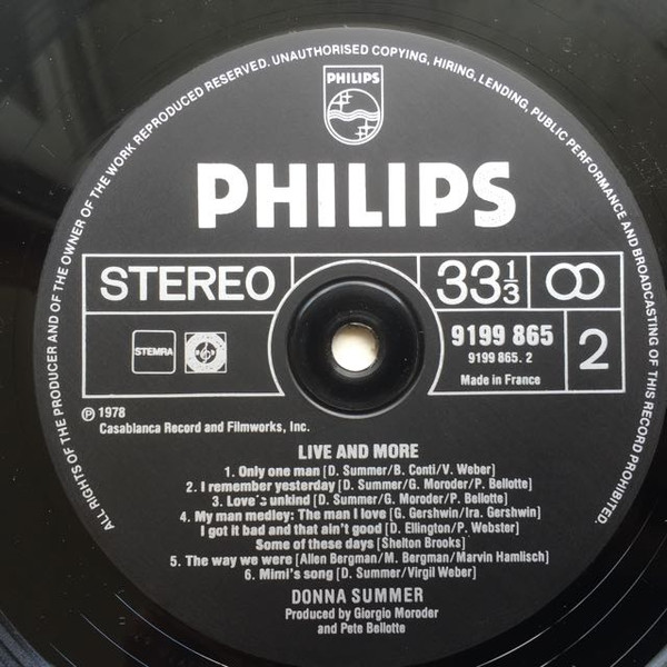 Donna Summer – Live And More - Afbeelding 5