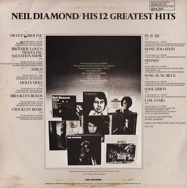 Neil Diamond – His 12 Greatest Hits - Afbeelding 2