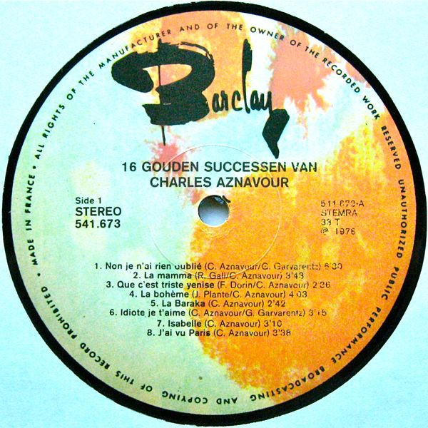 Charles Aznavour – 16 Gouden Successen - Afbeelding 3