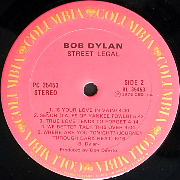 Bob Dylan – Street Legal - Afbeelding 4