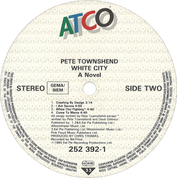 Pete Townshend – White City (A Novel) - Afbeelding 4