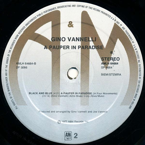 Gino Vannelli – A Pauper In Paradise - Afbeelding 4