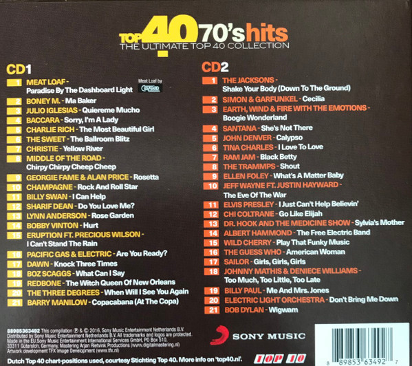 Various – Top 40 70's Hits (The Ultimate Top 40 Collection) - Afbeelding 2