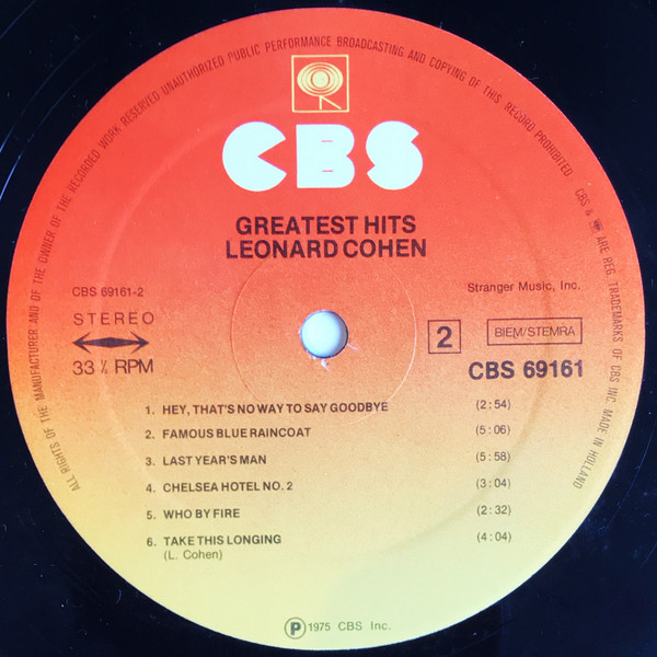 Leonard Cohen – Greatest Hits - Afbeelding 4