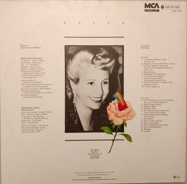 Andrew Lloyd Webber, Tim Rice – Evita - Afbeelding 3