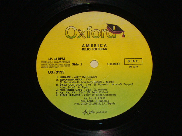 Julio Iglesias – America - Afbeelding 4