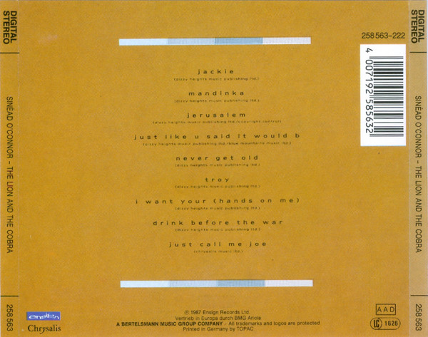 Sinéad O'Connor – The Lion And The Cobra - Afbeelding 2