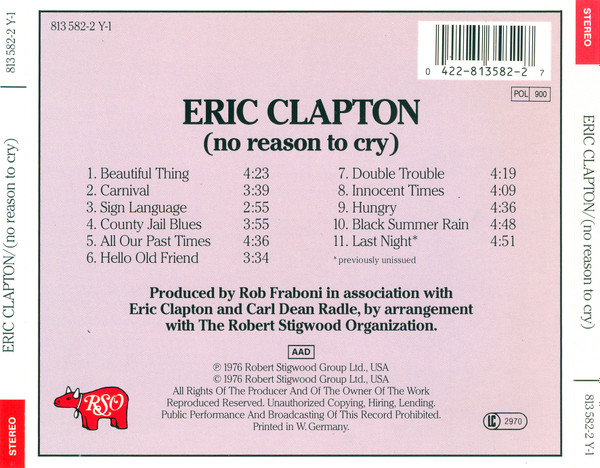 Eric Clapton – No Reason To Cry - Image 2