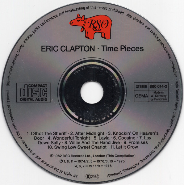 Eric Clapton – Time Pieces - The Best Of Eric Clapton - Afbeelding 3