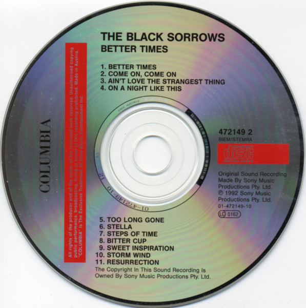 The Black Sorrows – Better Times - Afbeelding 3