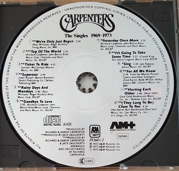 Carpenters – The Singles 1969-1973 - Afbeelding 3