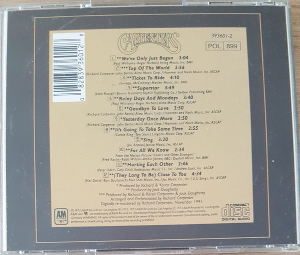 Carpenters – The Singles 1969-1973 - Afbeelding 2