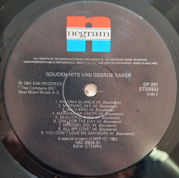 BZN, The Cats, George Baker – Gouden Hits - Afbeelding 8