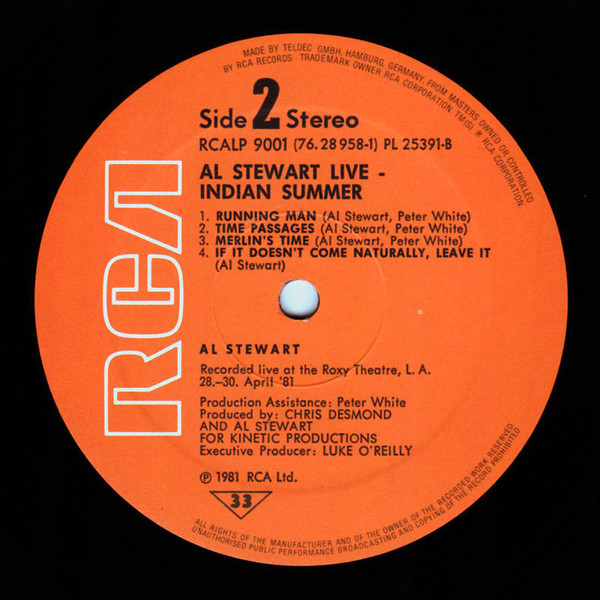 Al Stewart – Live Indian Summer - Afbeelding 5