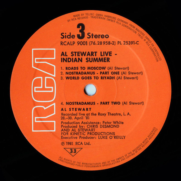 Al Stewart – Live Indian Summer - Afbeelding 6