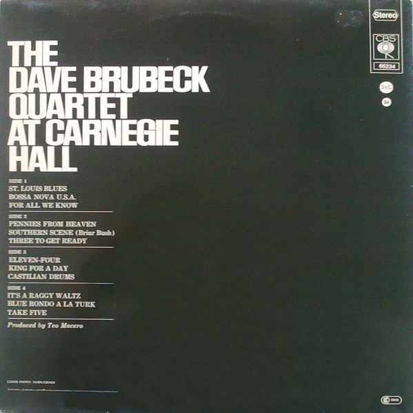 The Dave Brubeck Quartet – At Carnegie Hall - Afbeelding 3