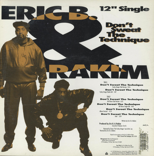Eric B. & Rakim – Don't Sweat The Technique - Afbeelding 2