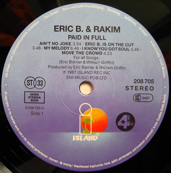 Eric B. & Rakim – Paid In Full - Afbeelding 3