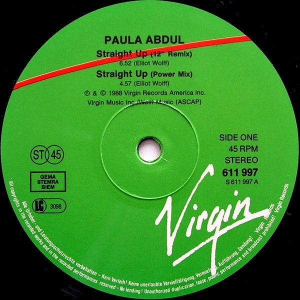 Paula Abdul – Straight Up - Afbeelding 3