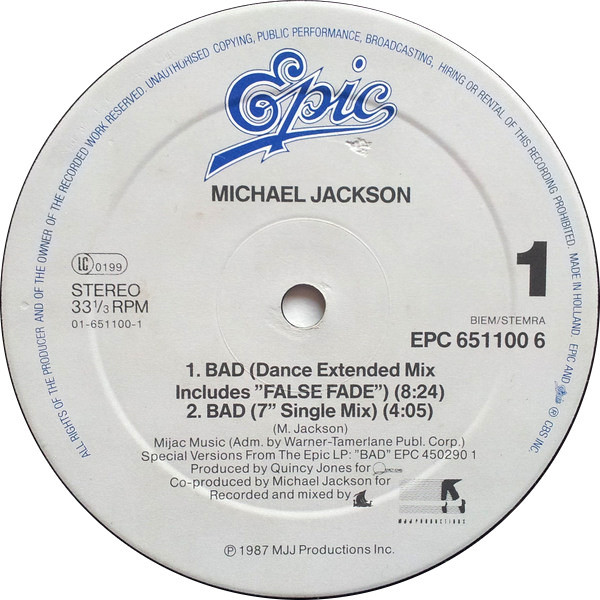 Michael Jackson – Bad - Afbeelding 3
