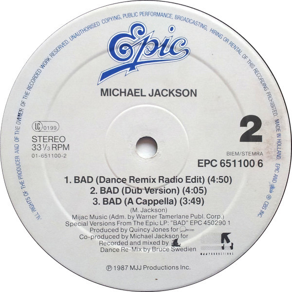 Michael Jackson – Bad - Afbeelding 4