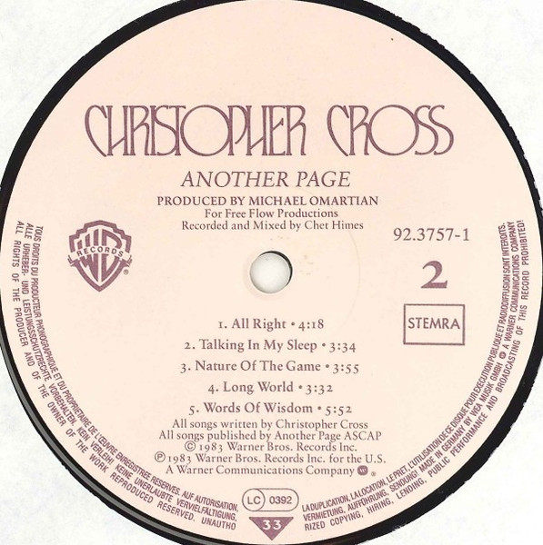 Christopher Cross – Another Page - Image 4