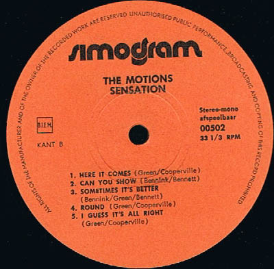 The Motions – Sensation - Afbeelding 4