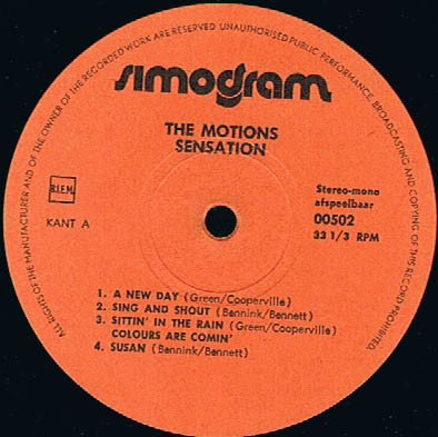 The Motions – Sensation - Afbeelding 3