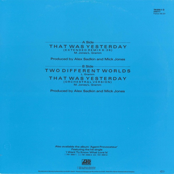 Foreigner – That Was Yesterday - Afbeelding 2
