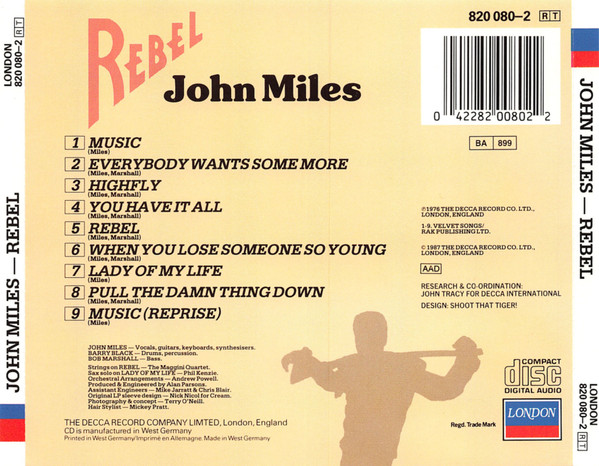 John Miles – Rebel - Afbeelding 2