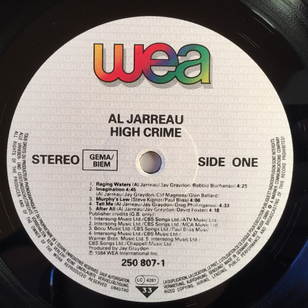 Al Jarreau – High Crime - Afbeelding 3