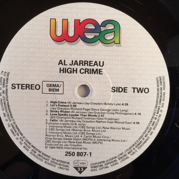 Al Jarreau – High Crime - Afbeelding 4